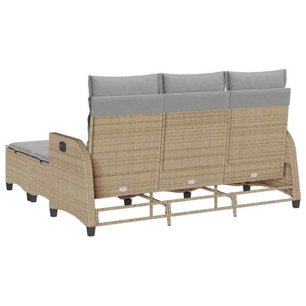 vidaXL sofasæt til haven 3 dele med hynder L-formet polyrattan beige
