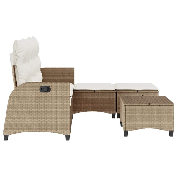 vidaXL sofasæt til haven 3 dele med hynder L-formet polyrattan beige
