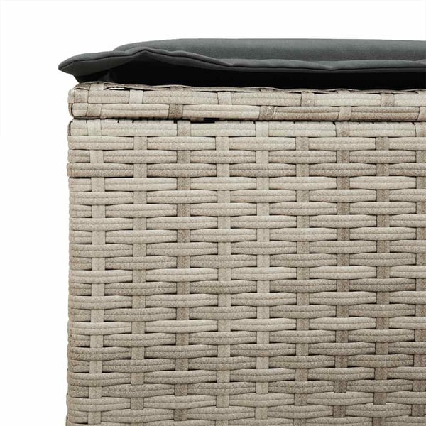 vidaXL sofasæt til haven 6 dele med hynder polyrattan lysegrå