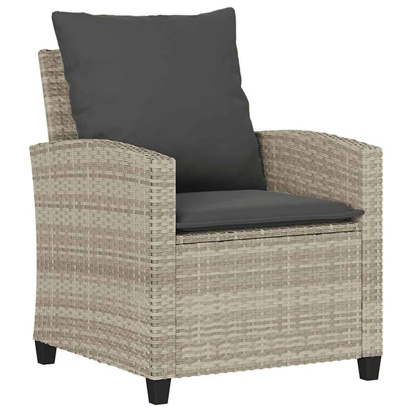 vidaXL sofasæt til haven 6 dele med hynder polyrattan lysegrå