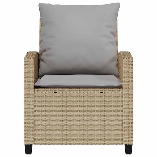 vidaXL sofasæt til haven 4 dele med hynder polyrattan beige