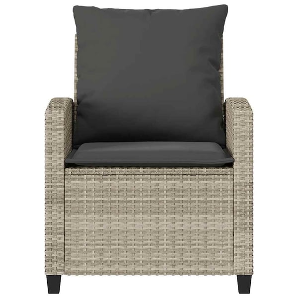 vidaXL sofasæt til haven 4 dele med hynder polyrattan lysegrå