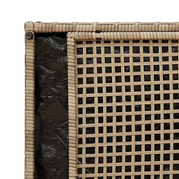 vidaXL udendørs opbevaringsbænk med hynde 100 cm polyrattan beige