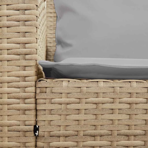 vidaXL 5-personers havesofa med hynder polyrattan beige