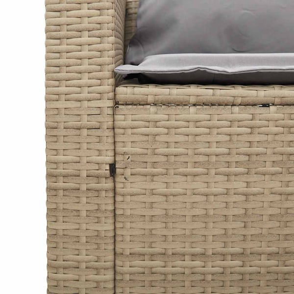 vidaXL sofasæt til haven 5 dele med hynder stabelbar polyrattan beige