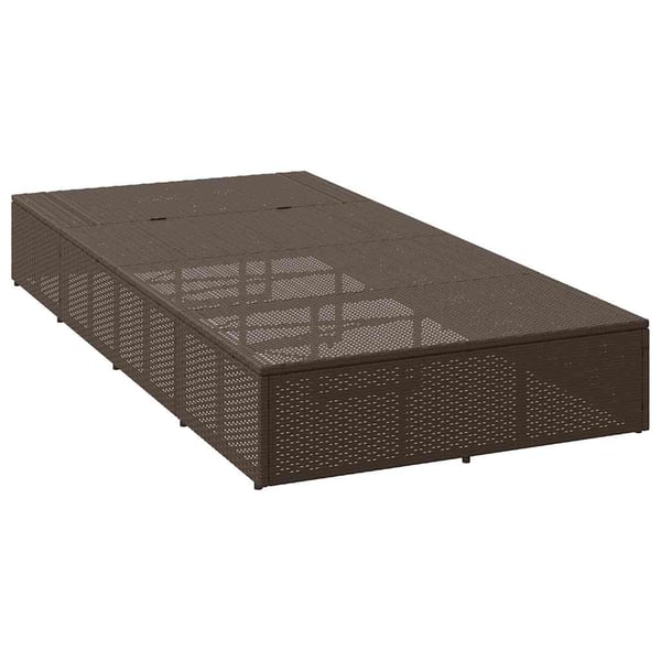 vidaXL solseng med flydende hynde polyrattan brun
