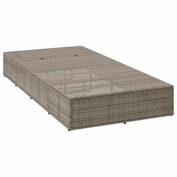 vidaXL solseng med flydende hynde polyrattan grå