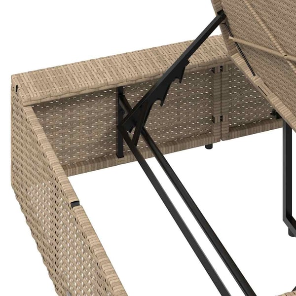 vidaXL solseng med flydende hynde polyrattan beige