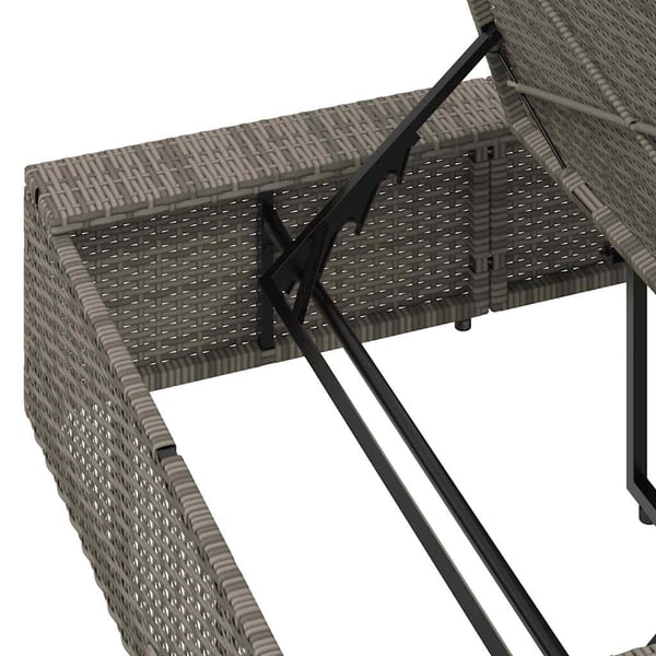 vidaXL solseng med flydende hynde polyrattan grå