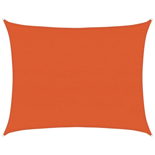 vidaXL Solseil 160 g/m² rektangulær oransje 6x7 m HDPE