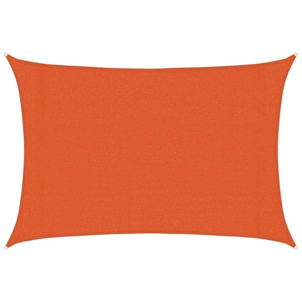 vidaXL solsejl 3x4,5 m 160 g/m² HDPE rektangulær orange