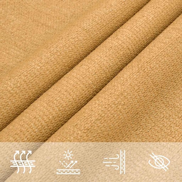 vidaXL Solseil 160 g/m² trekantet sand 5x7x7 m HDPE