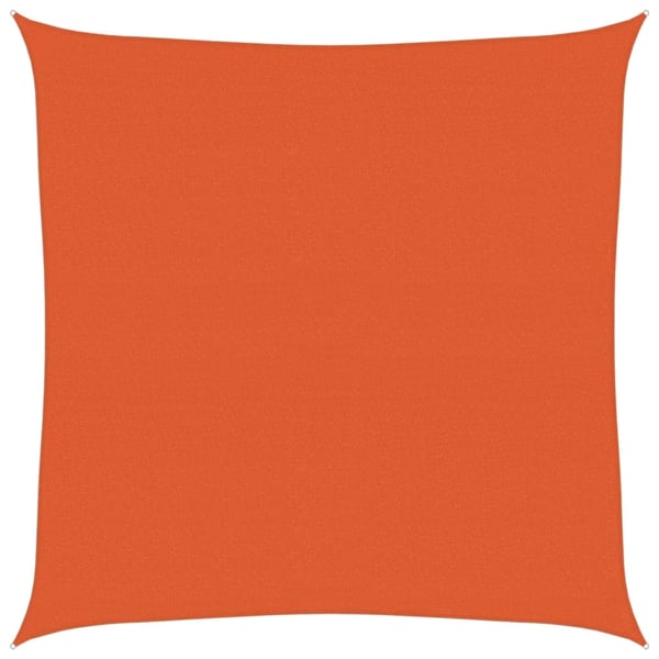 vidaXL Solseil 160 g/m² firkantet oransje 7x7 m HDPE