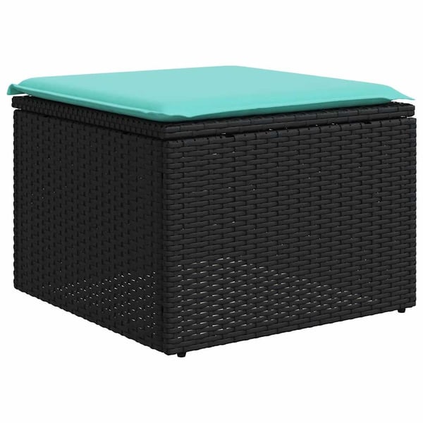 vidaXL sofasæt til haven 2 dele med hynder polyrattan akacietræ sort