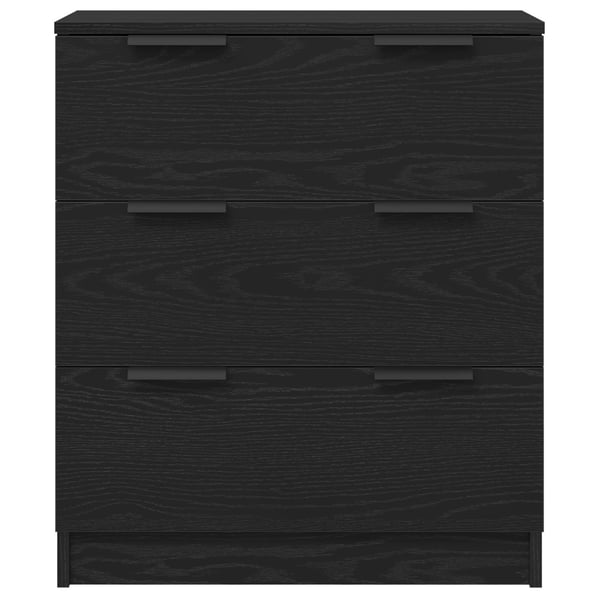 vidaXL Serviesskap 3 pcs Svart Eik 180 x 30 x 70 cm Konstruert tre