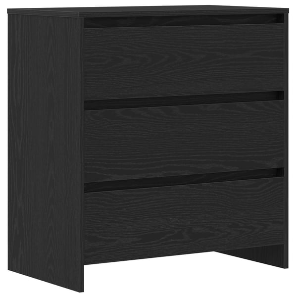 vidaXL Serviesskap 3 pcs Svart 70 x 41 x 75 cm Konstruert tre