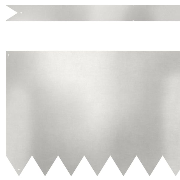 vidaXL Gjerdekant 50 pcs sølv 100 x 0,05 x 30 cm Rustfritt Stål