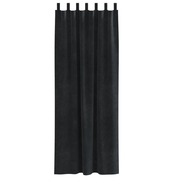vidaXL Pimennysverhot 2 pcs Musta 140 x 245 cm Sametti