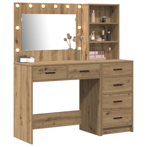 vidaXL Sæt af 2 Artisan egetræ Træ 40 cm x 40,7 cm x 135 cm Opbevaring