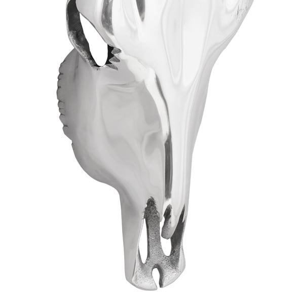 vidaXL Bull kranium Sølv 34 x 13 x 53 cm Aluminium