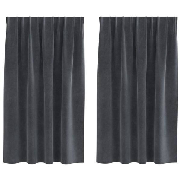 vidaXL Blendingsgardiner 2 pcs Lysegrå 140 x 140 cm Fløyel