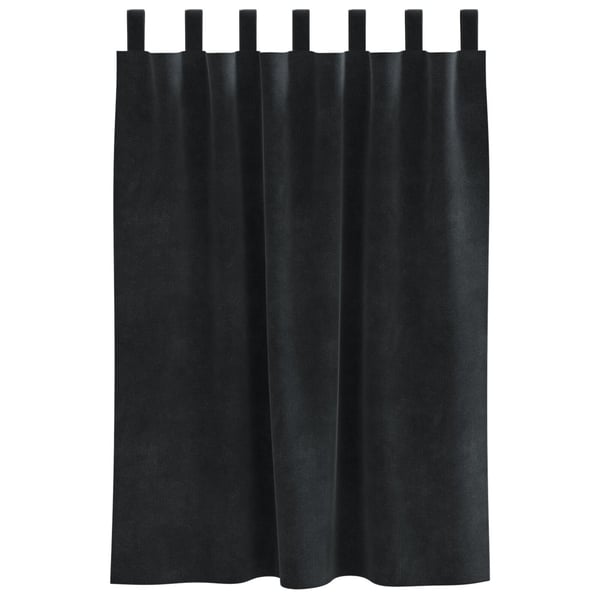 vidaXL Blendingsgardiner 2 pcs Svart 140 x 140 cm Fløyel