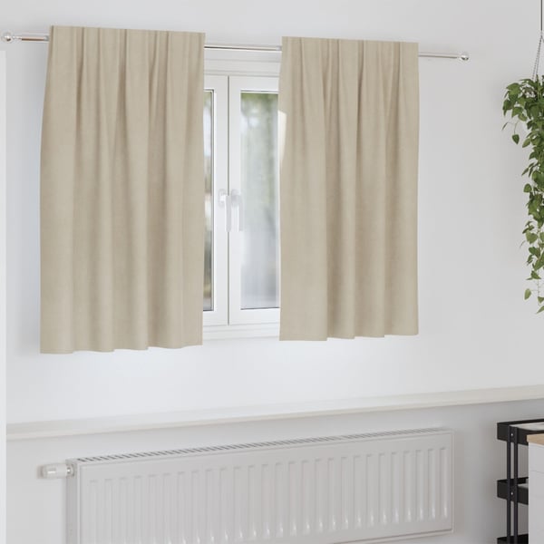 vidaXL Pimennysverhot 2 pcs Kerma 140 x 140 cm Sametti