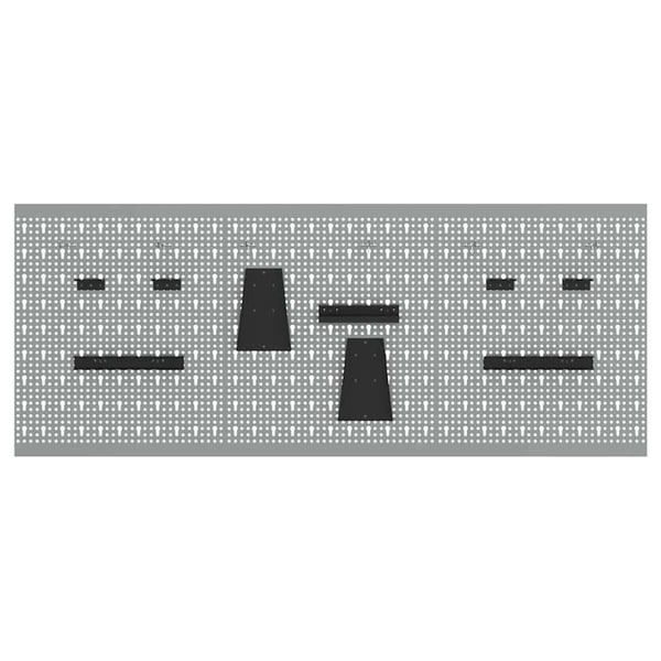 vidaXL Työkaluseinäpaneeli 3 kpl Harmaa 150 x 1 x 60 cm