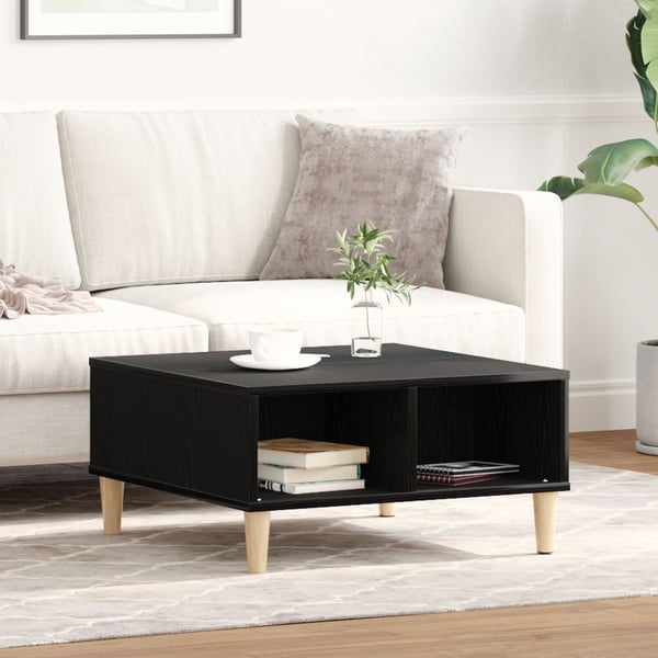 vidaXL Kaffebord Svart Eik 60 x 60 x 30 cm Konstruert tre