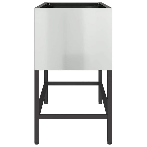 vidaXL Hevet Hageplante sølv 60 x 26 x 45 cm Galvanisert Stål