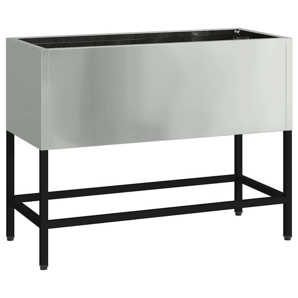 vidaXL Hevet Hageplante sølv 60 x 26 x 45 cm Galvanisert Stål