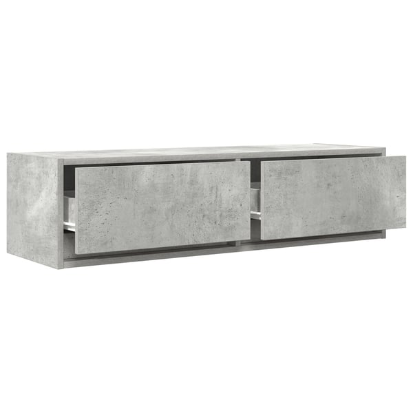 vidaXL TV-skap med skuff Betonggrå 100 x 31 x 25,5 cm Konstruert tre