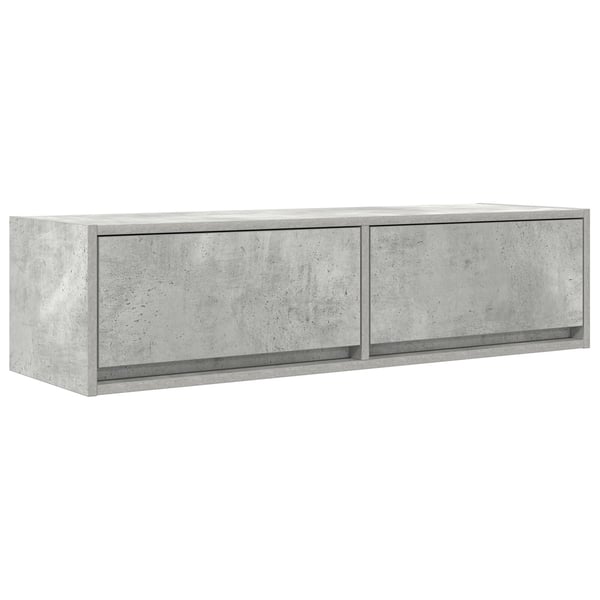 vidaXL TV-skap med skuff Betonggrå 100 x 31 x 25,5 cm Konstruert tre