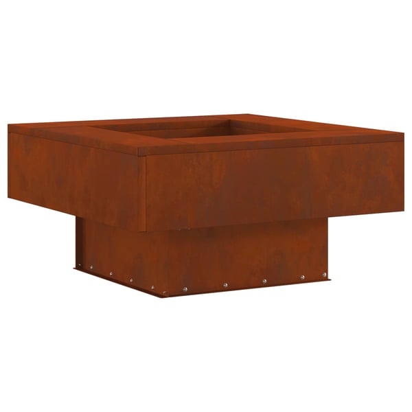 vidaXL Eldstad Brun 80 x 80 x 40 cm Väderbeständig stål