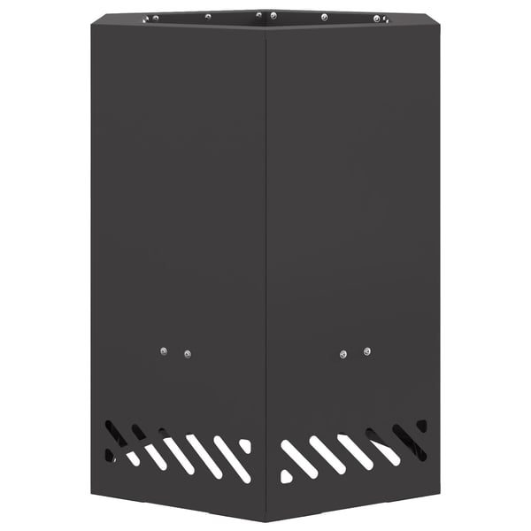 vidaXL Savuuttomat nuotio Musta 38 x 38 x 51 cm Teräs