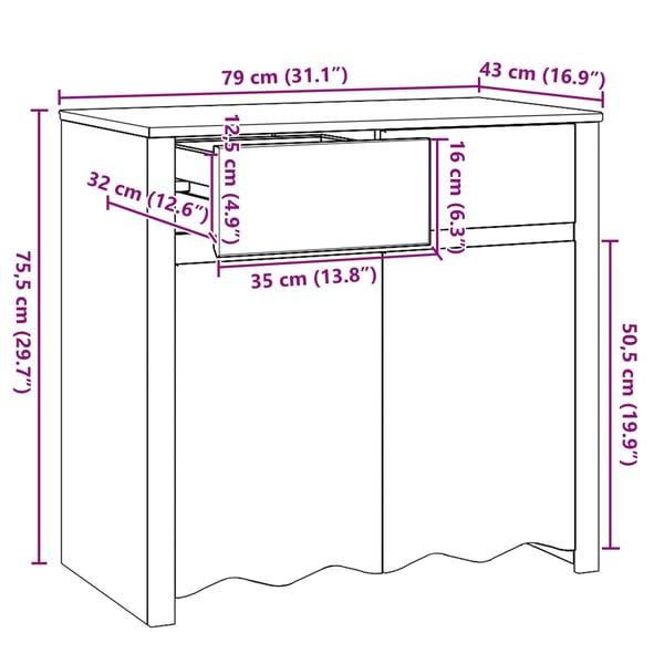 vidaXL Vit Trä Medel Förvaring Sideboard Rektangulär Modern
