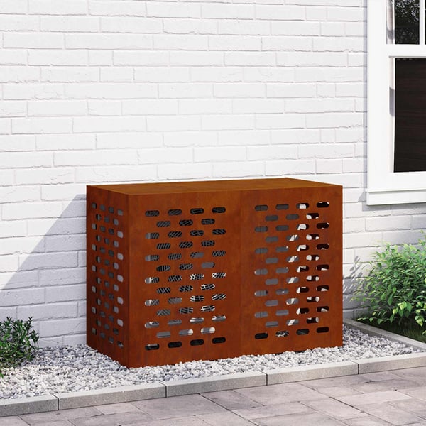 vidaXL Ilmastointilaitteen suoja Ruosteinen 100 x 50 x 70 cm