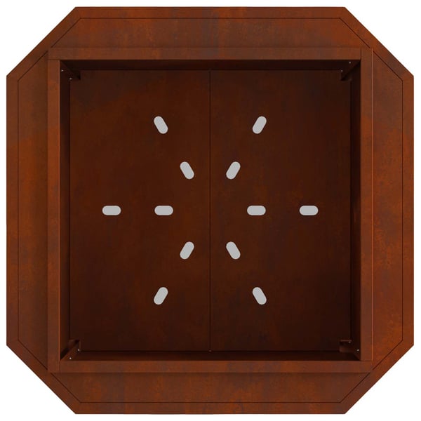 vidaXL Savuuttomat nuotio Ruskea 48 x 48 x 51 cm Kulunut Teräs