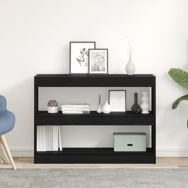 vidaXL Bokhylle Svart Eik 100 x 30 x 72 cm Konstruert tre
