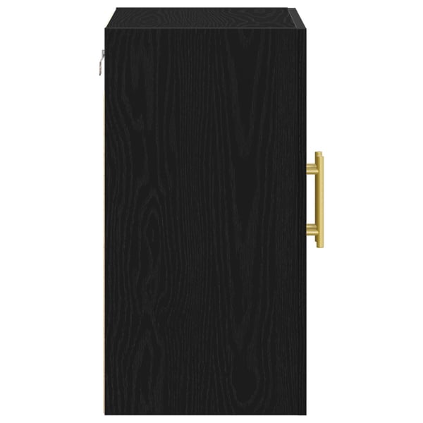vidaXL Vegghengt skap Svart Eik 60 x 31 x 70 cm Konstruert tre