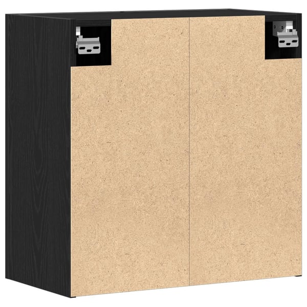 vidaXL Vegghengt skap Svart Eik 60 x 31 x 60 cm Konstruert tre