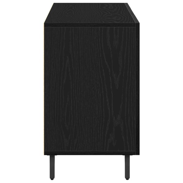 vidaXL Serviesskap med skuff Svart Eik 100 x 36 x 60 cm Konstruert tre