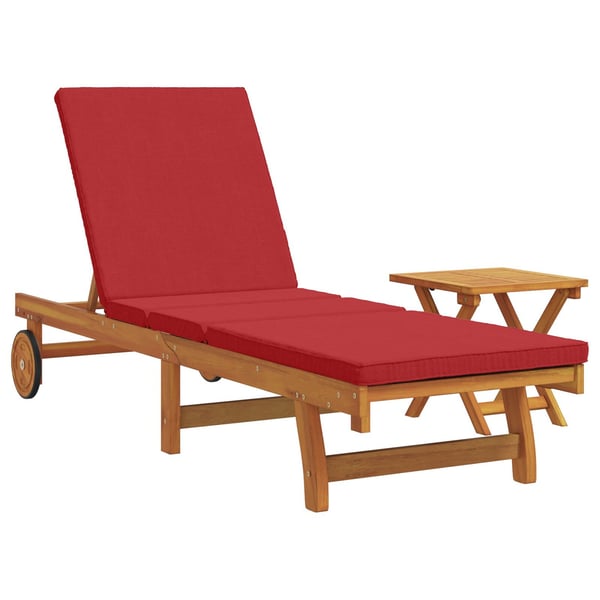 vidaXL Solstol 1-person 2 pcs Brun Solid akasietre