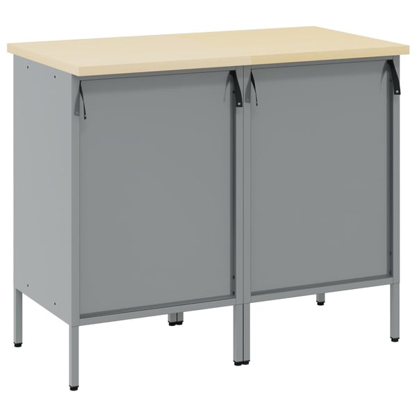 vidaXL Työpöytäkaappi 2 pcs Punainen ja harmaa 100 x 55 x 85 cm