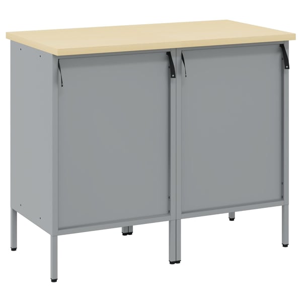 vidaXL Työpöytäkaappi 2 pcs Punainen ja harmaa 100 x 55 x 85 cm