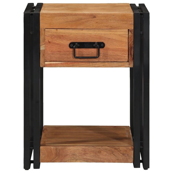 vidaXL Nattbordskap 2 pcs Brun 40 x 40 x 50 cm Solid akasietre