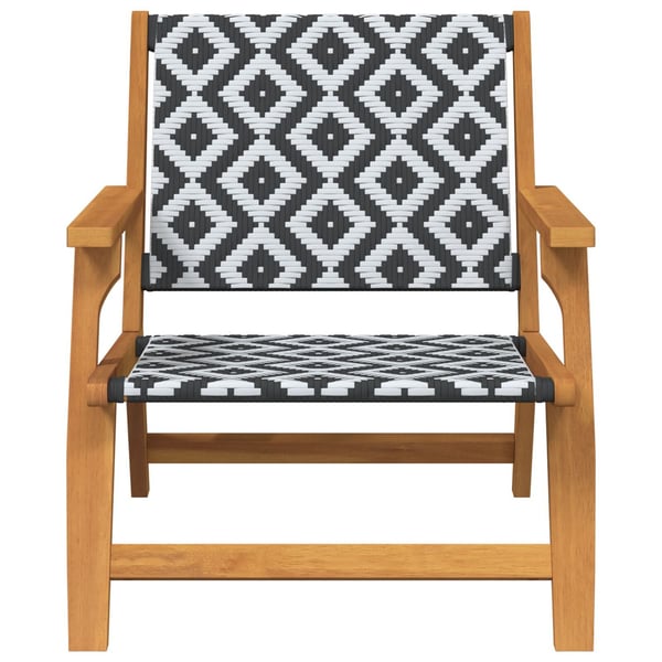 vidaXL Hagemøbler 2 pcs Svart og Hvit 67 x 78 x 73 cm Solid akasietre