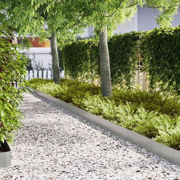 vidaXL Gjerdekant 50 pcs sølv 100 x 0.05 x 20 cm Galvanisert Stål