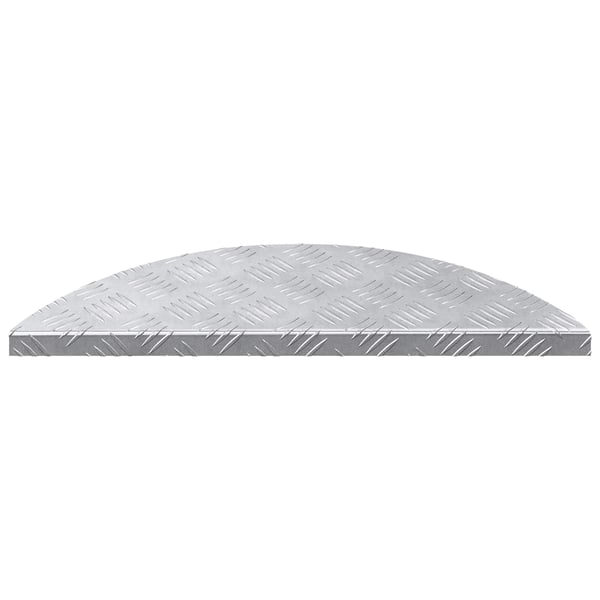 vidaXL Trinn Halvmåne 10 pcs sølv 60 x 18 x 2,5 cm Aluminium