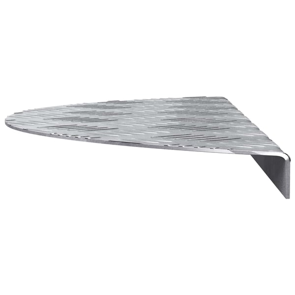 vidaXL Trappe Tread Halvmåne 10 pcs Sølv 60 x 18 x 2,5 cm Aluminium